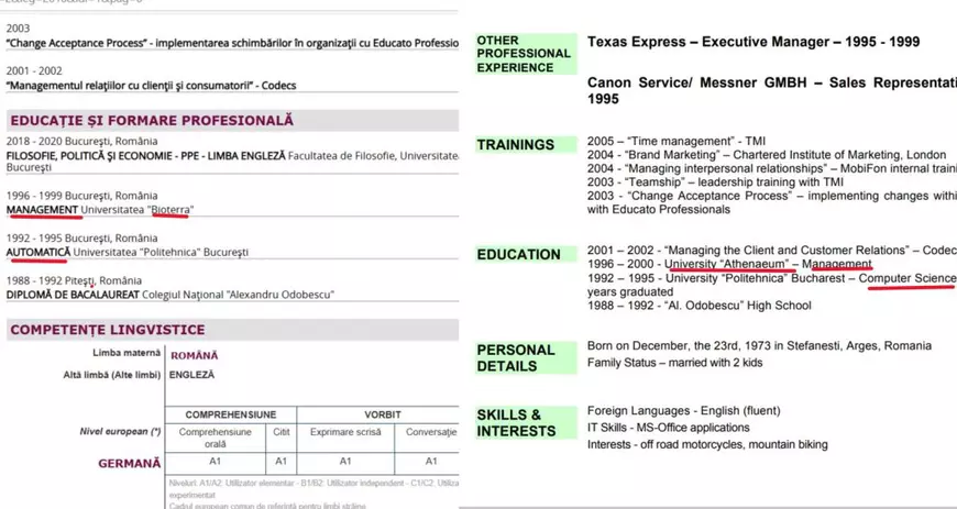 Cum și-a falsificat ministrul apărării Ionuț Moșteanu primul CV ca membru al Guvernului. Universitatea Athenaeum: „Nu a fost niciodată student la noi