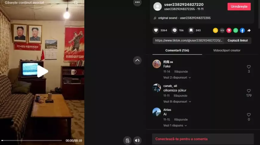 Propaganda nord-coreeană pe TikTok: conturi anonime și creatori aparent inofensivi distribuie videoclipuri generate cu AI, inclusiv pentru utilizatori din România