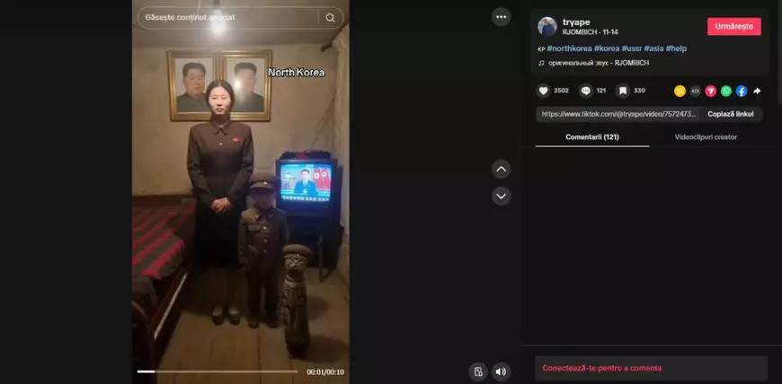 Propaganda nord-coreeană pe TikTok: conturi anonime și creatori aparent inofensivi distribuie videoclipuri generate cu AI, inclusiv pentru utilizatori din România