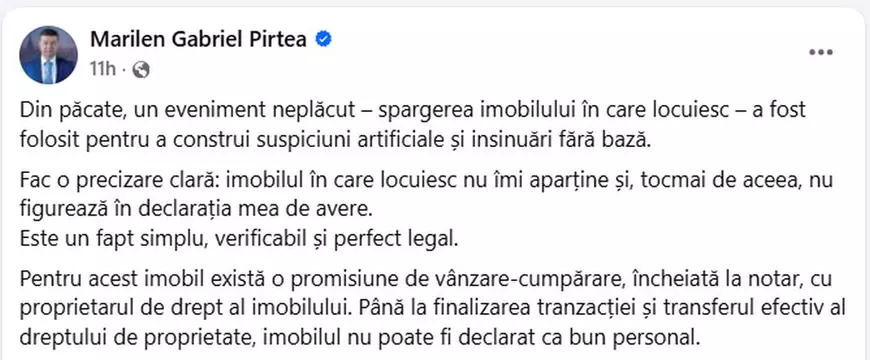De ce casa spartă a lui Marilen Pirtea, rectorul Universităţii de Vest din Timişoara, nu apare în declaraţia sa de avere