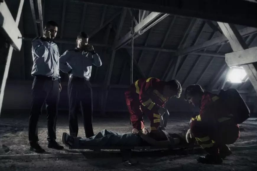 Acțiunea urmărește o echipă de documentariști (coordonată de actorul Emilian Oprea) care încearcă să afle adevărul despre patru crime nerezolvate din Blaj. Foto: cinemagia.ro