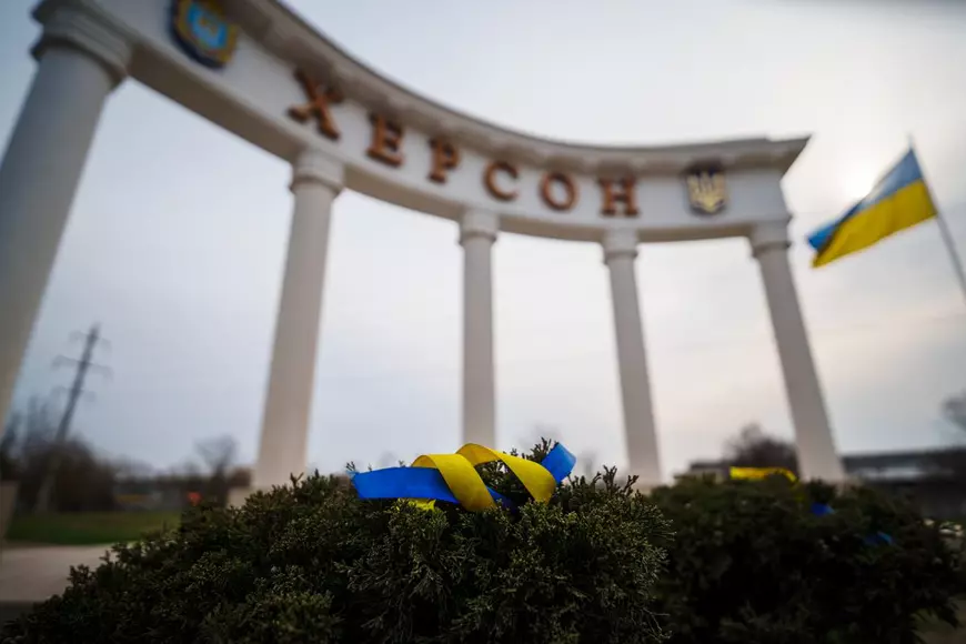 Intrarea in orasul Ucrainean Herson