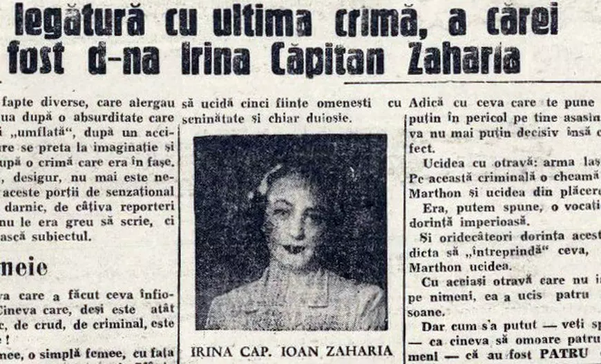 Femei criminale în serie din România (III). Ana Marthon, servitoarea din Bucureşti care își omora stăpânii încet, cu arsenic pus în mâncare
