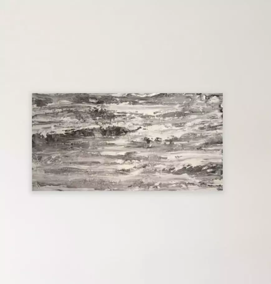 Un tablou in nuante de gri si alb