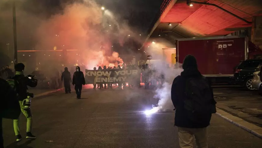 Milano, 7 februarie 2026 - marș împotriva Jocurilor Olimpice Foto: Profimedia