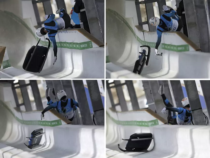 Jocurile Olimpice de iarnă. Românii care n-au fost lăsați să coboare cu sania din cauză că se puneau singuri în pericol: „Bine că au scăpat teferi”