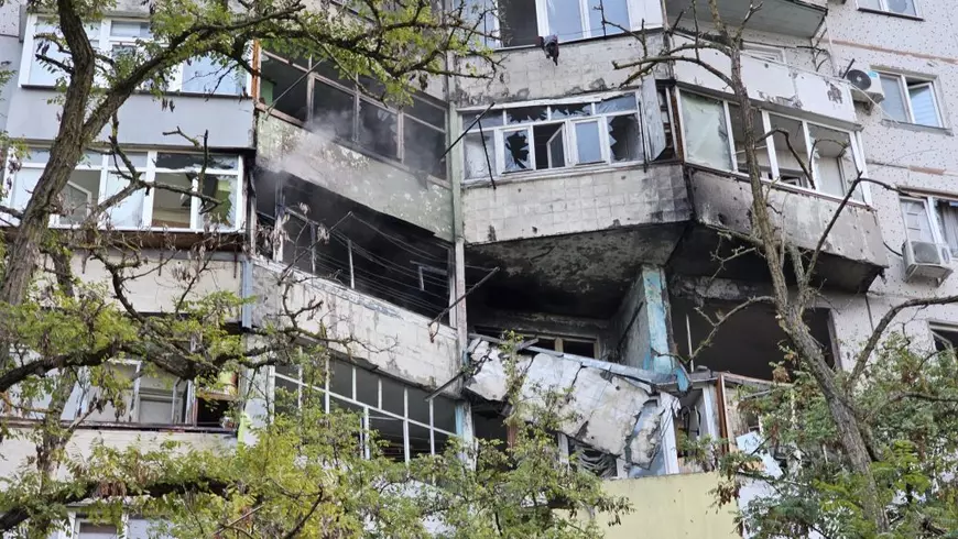 Case distruse de drone in Herson, Ucraina