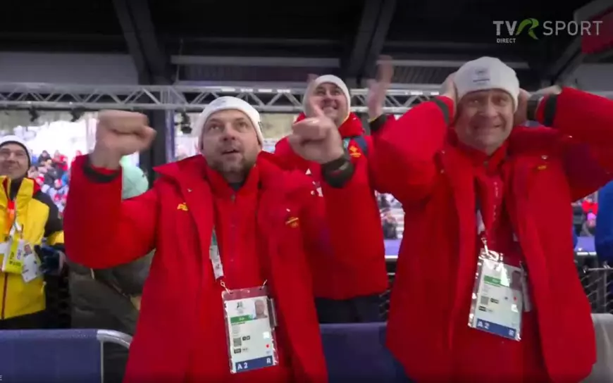 Bucuria antrenorilor români de la bob 2 după performanța incredibilă de la JO.