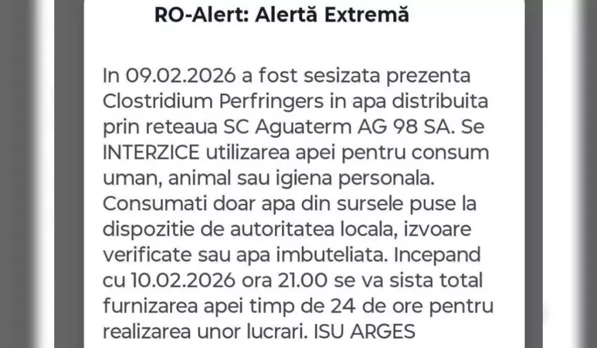 Stare de alertă în Argeș, după depistarea unei bacterii periculoase în apa potabilă. Ce este Clostridium perfringens