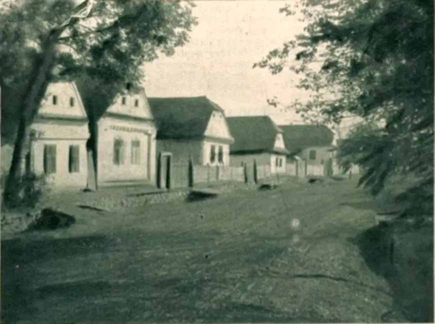 Case din comuna Şiria, în 1933 (sursa foto - Realitatea Ilustrată)