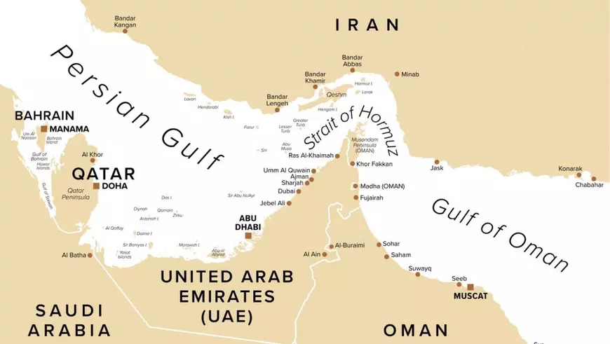 Harta zonei strâmtorii Ormuz Foto: Profimedia