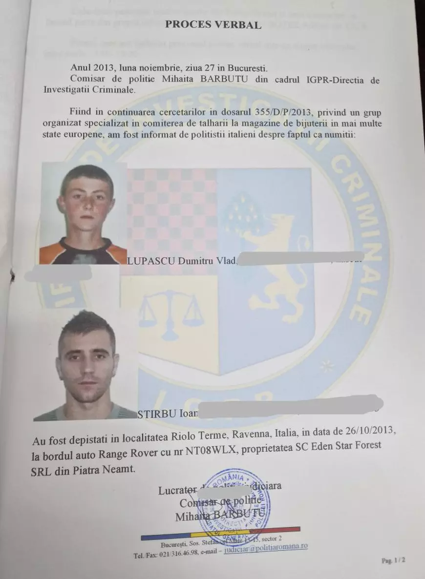 Mașina împrumutată de ministrul Ciprian Șerban unui șef al Academiei Infractorilor a fost vandalizată în 2018. Hoții care au circulat cu ea au fost prinși în timpul jafurilor