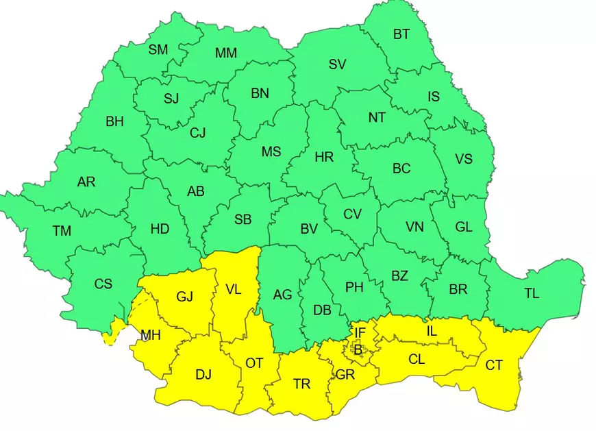 Vijelii puternice lovesc mai multe zone în următoarele ore. ANM a emis cod galben în București și 12 județe