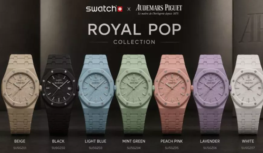 Cum arată Royal Pop, ceasul „ieftin de lux” lansat de Swatch și inspirat de Audemars Piguet Royal Oak, pentru care se va sta la cozi uriașe în toată lumea