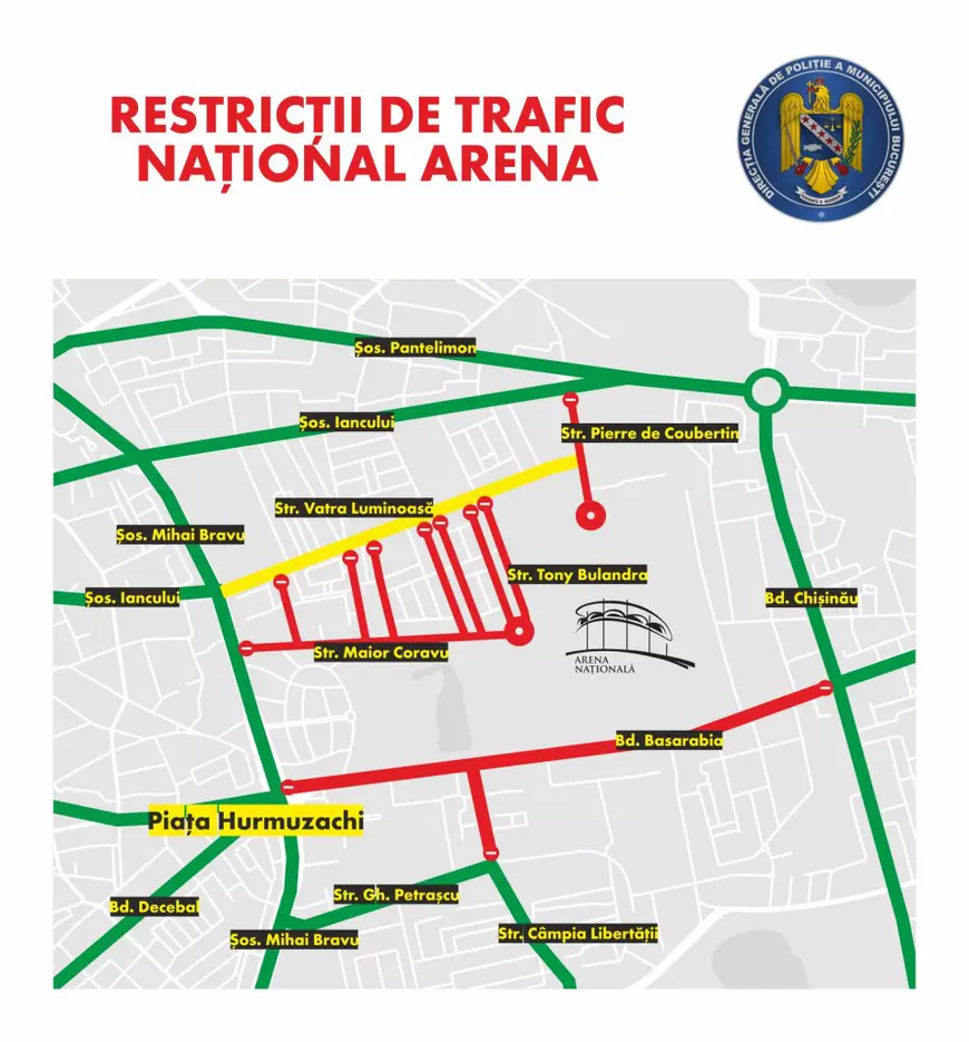 Restricții de trafic și linii STB modificate în București, astăzi, pentru Summit-ul B9 și concertul Metallica