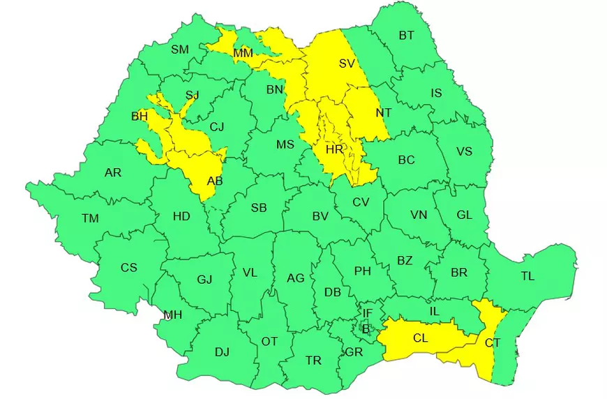 Ploi torențiale, grindină și vijelii în București și 35 de județe. Harta zonelor vizate de o nouă avertizare meteo ANM cod galben