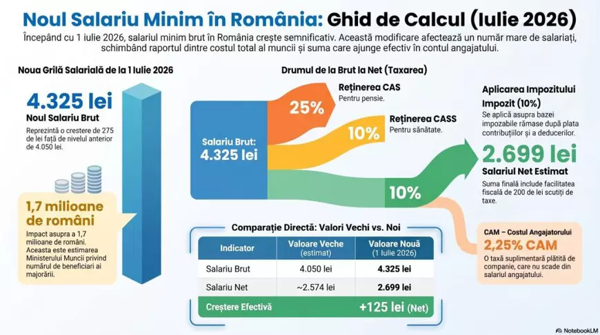 Salariul minim crește de la 1 iulie. Cu câți bani în plus vor rămâne românii în mână, ce își pot cumpăra cu ei și alte ce implicații are majorarea