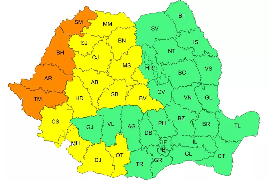 Temperaturi extreme în 22 de județe, sâmbătă și duminică. ANM a extins și prelungit avertizările cod galben și cod portocaliu de caniculă