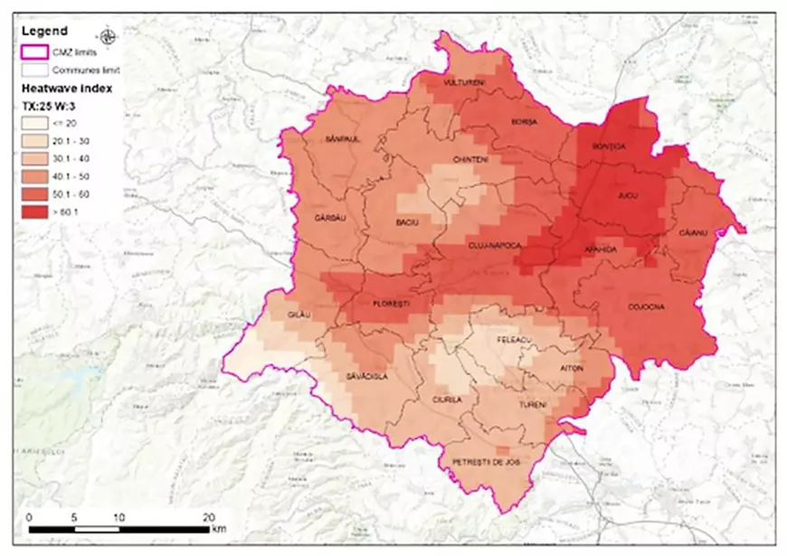 Prima hartă climatică la scară de cartier pentru un oraș din România. Precizie de un kilometru pentru temperaturi și de doi metri pentru inundații