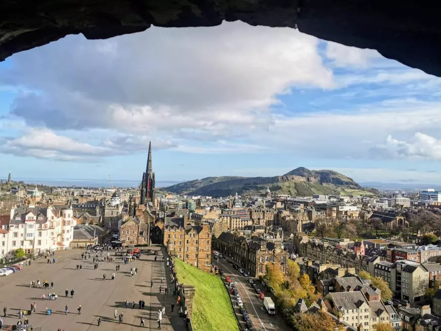 Edinburgh vazut de sus, de la Castelul edinburgh
