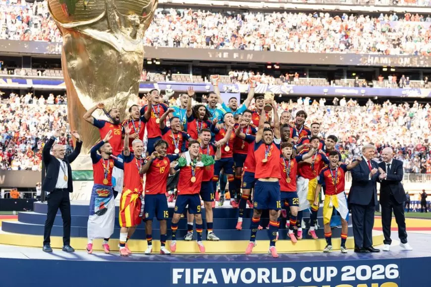 Spectacol total la finala Spania - Argentina de la Cupa Mondială 2026: ce vedete au fost în tribune și ce a făcut Donald Trump la decernarea trofeului