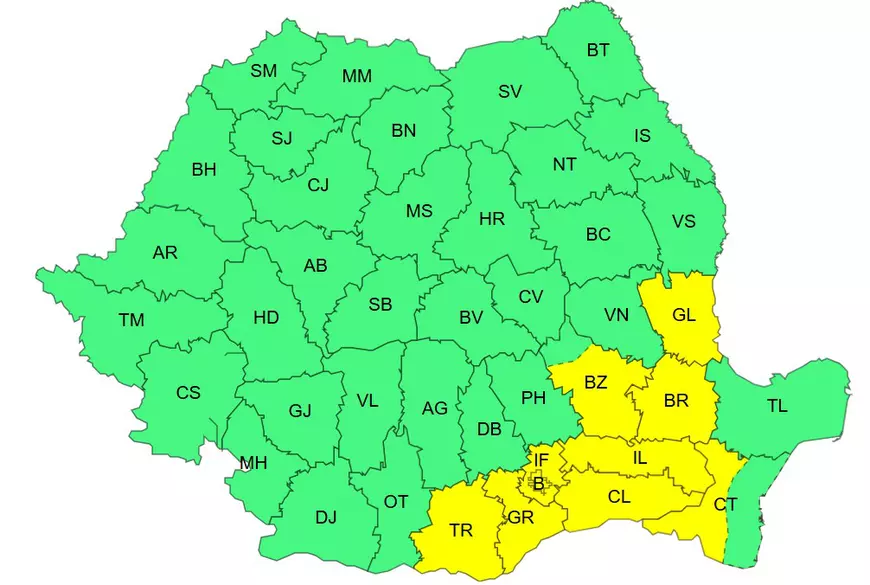 35 de județe lovite marți de furtuni puternice. ANM anunță ploi, vijelii și o răcire cu până la 12 grade în mai multe zone
