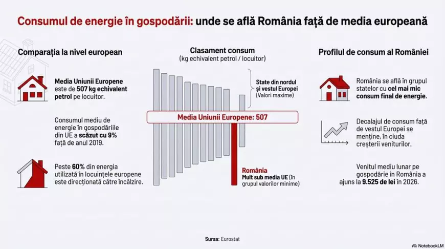 Guvernul cere economie la curent, dar românii consumă deja mult sub media Europei