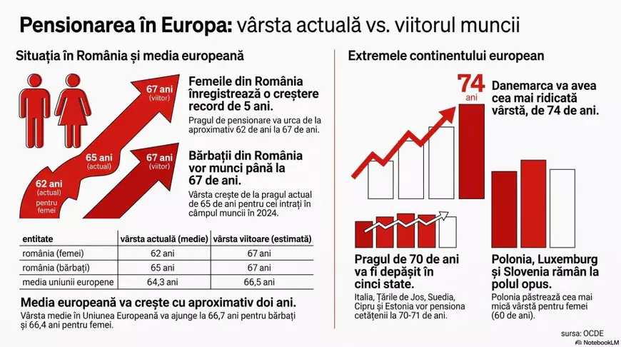 Românii vor ieși la pensie la 67 de ani, cele mai afectate vor fi femeile: când se schimbă radical legea