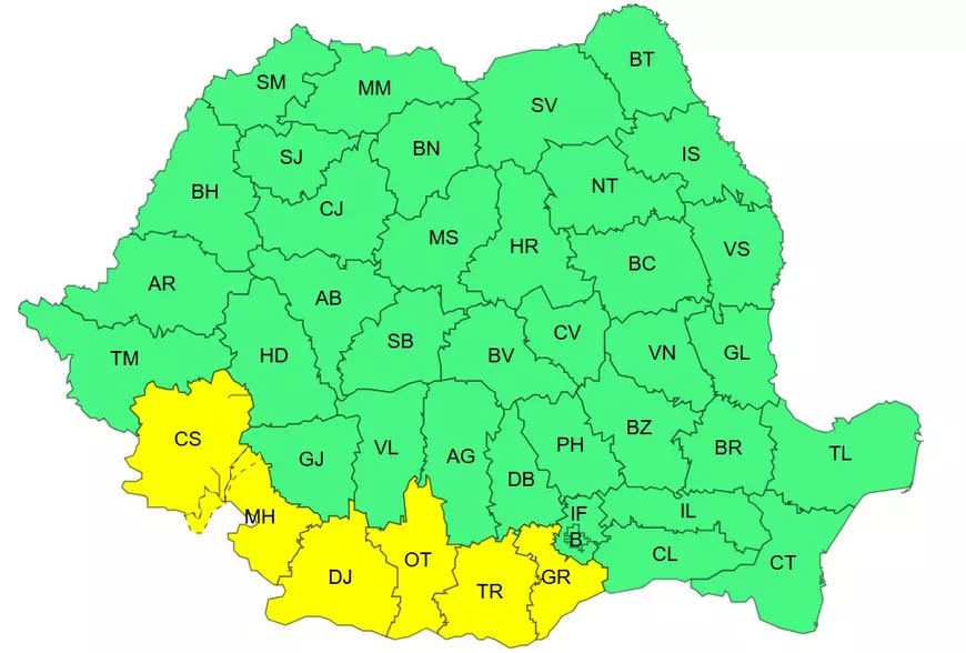 ANM a emis noi avertizări meteo cod galben și portocaliu: 7 județe sunt azi sub alertă de căldură extremă, de mâine revin ploile