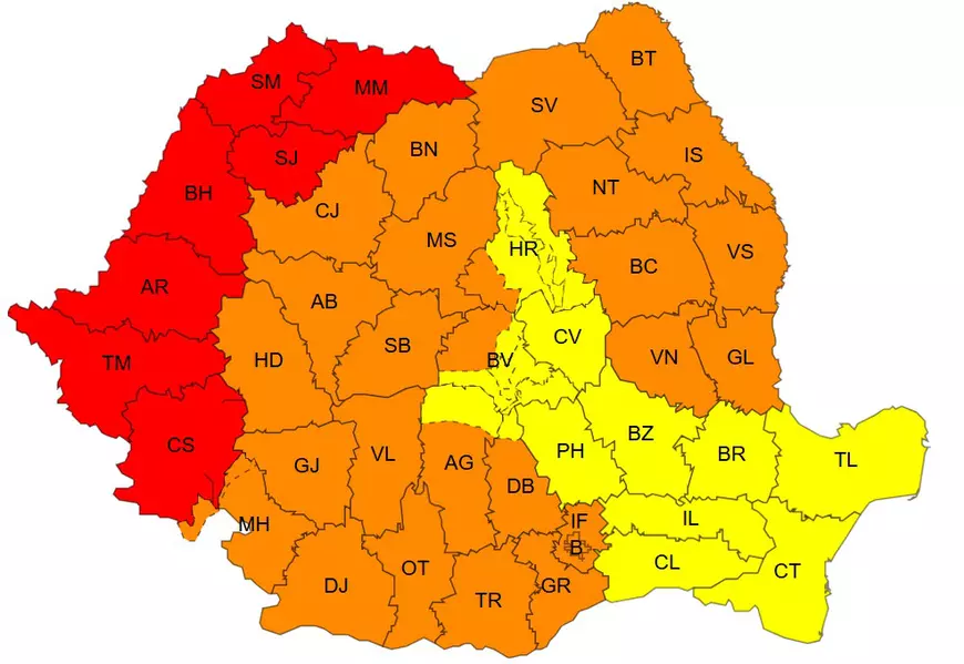 România, lovită de un val de căldură extremă. ANM a emis cod roșu în mai multe județe, Capitala intră sub cod portocaliu