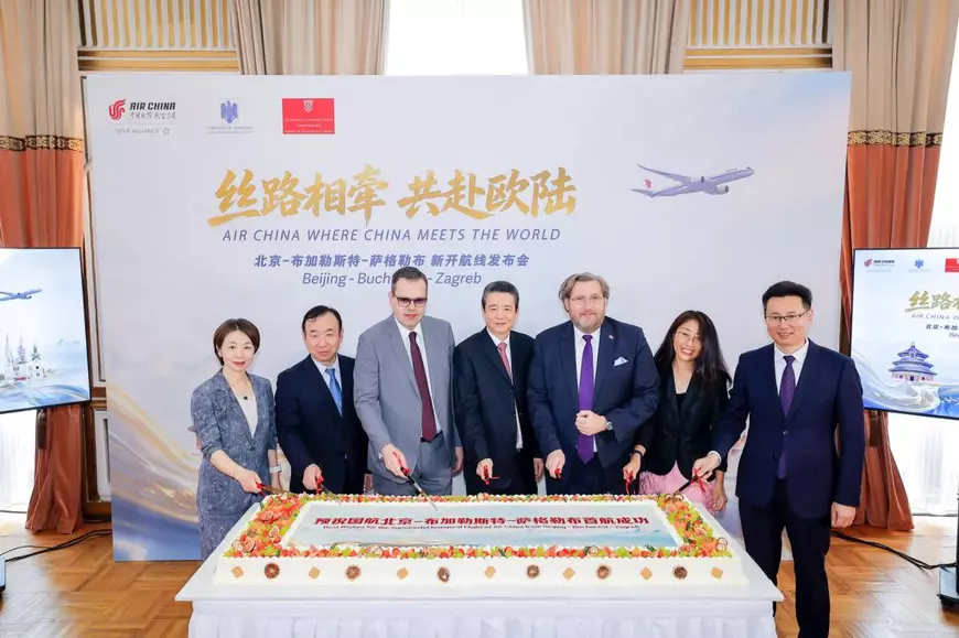 Inaugurare zbor Air China Bucuresti Beijing - la Ambasada României din China