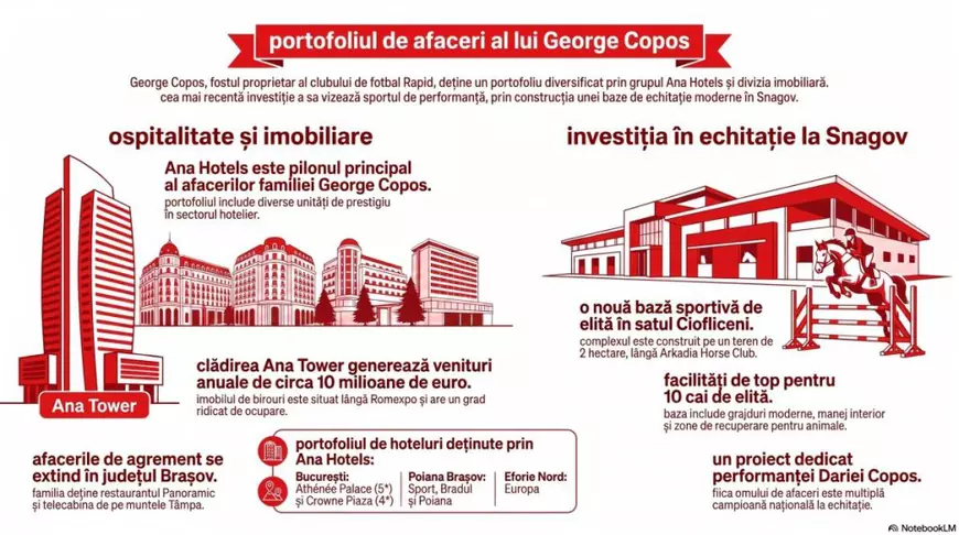 De ce aduce George Copos cai de elită la Ciofliceni, lângă Snagov