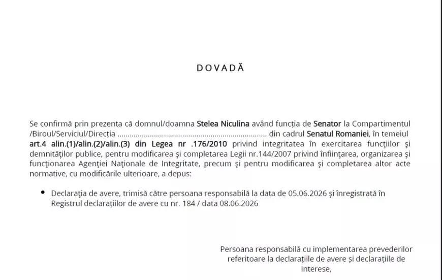 Drept la replică. AUR arată cu degetul spre Parlament pentru nepublicarea nici la cerere a declarațiilor de avere ale liderilor săi