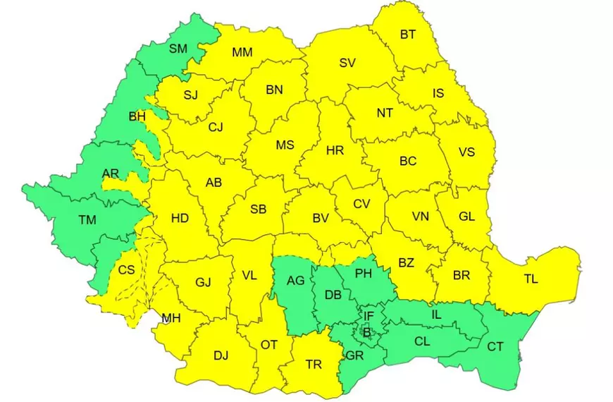 35 de județe lovite marți de furtuni puternice. ANM anunță ploi, vijelii și o răcire cu până la 12 grade în mai multe zone
