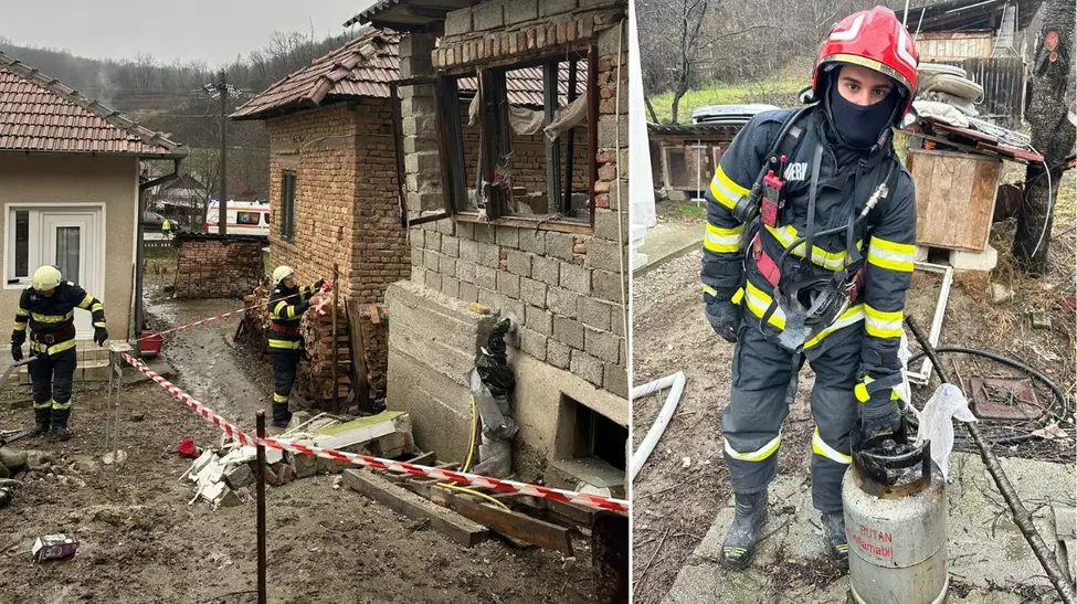 Explozie urmată de incendiu în Râmnicu Vâlcea