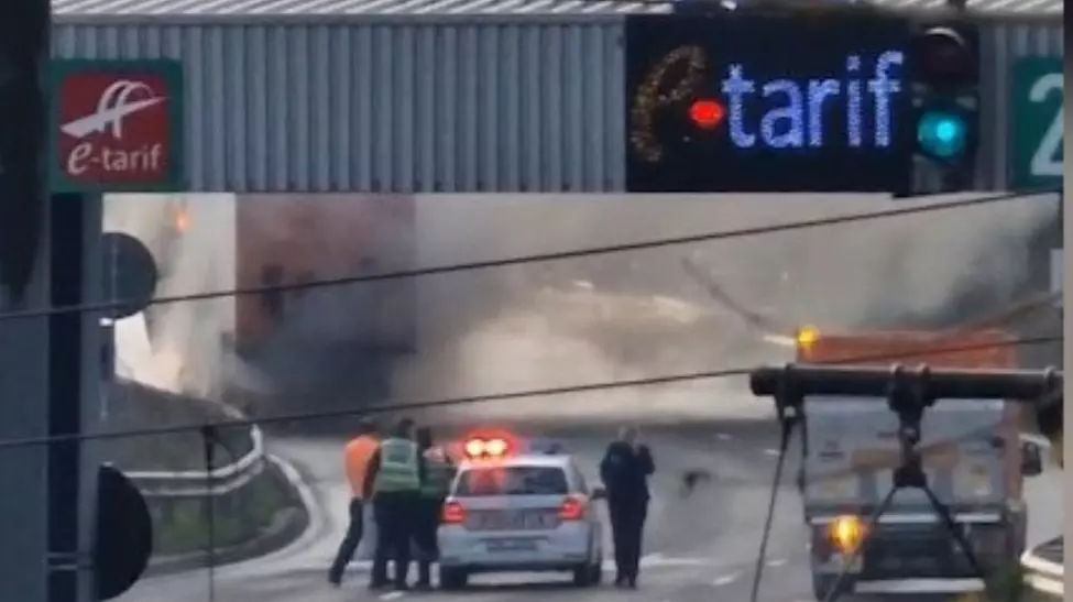 Incendiu TIR cu uree pe A2, lângă Fetești