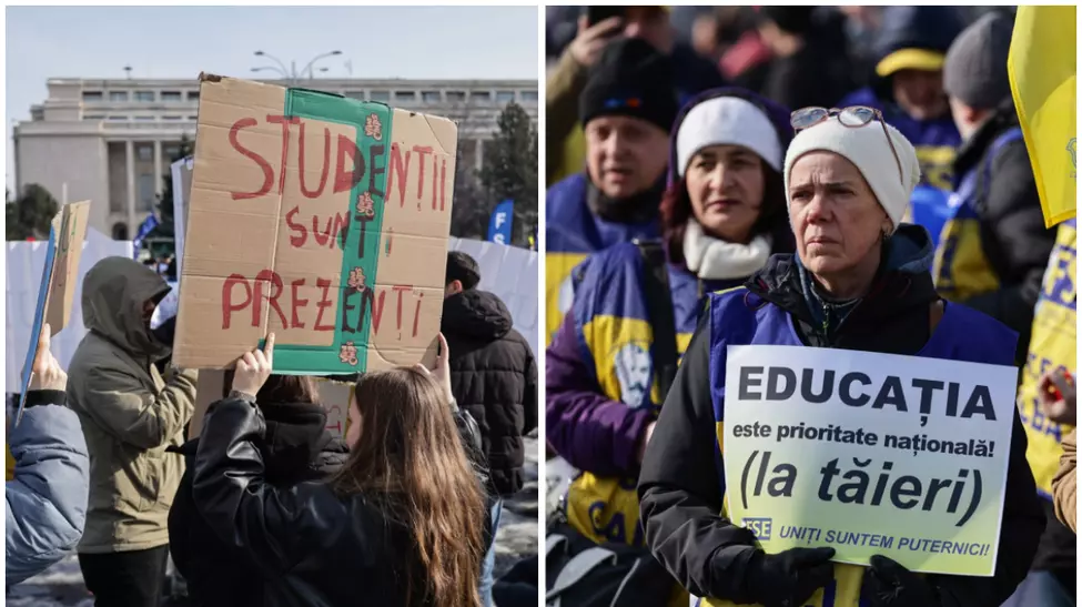 Profesorii și studenții protestează față de Legea Bolojan