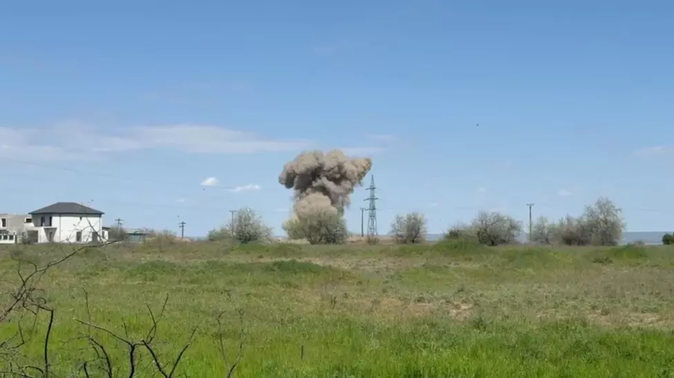 Detonarea dronei rusești Geran-2 în Galați